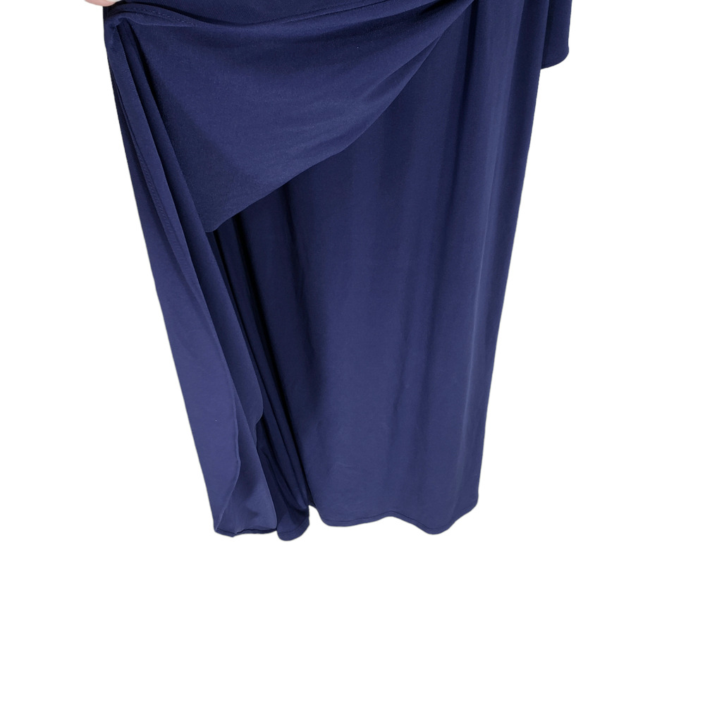 R&M Richards Maxi Dress 18 Women Blue Square Neck Sleeveless Embellished Formal - Picture 6 of 12